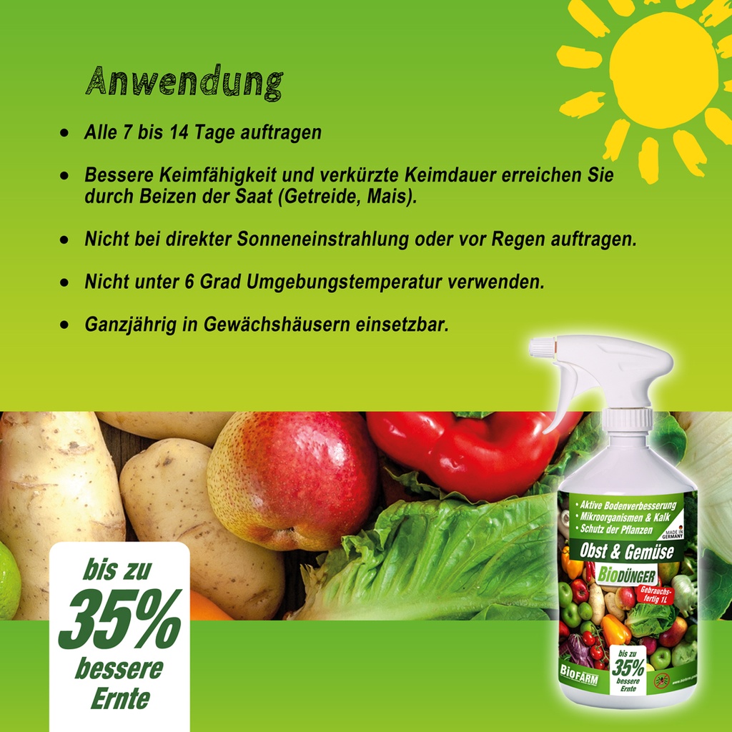 BioFarm Obst & Gemüse gebrauchsfertig