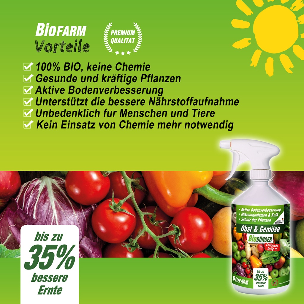 BioFarm Obst & Gemüse gebrauchsfertig